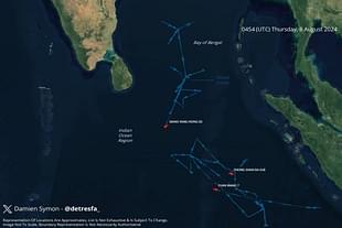 Tracks of three Chinese spy vessels in the Indian Ocean Region. (X/detresfa_)